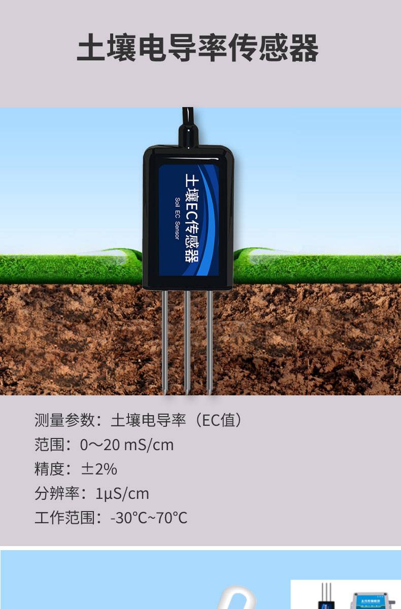 智慧养殖环境监测设备中的土壤电导率传感器是农场管理的重要组成部分